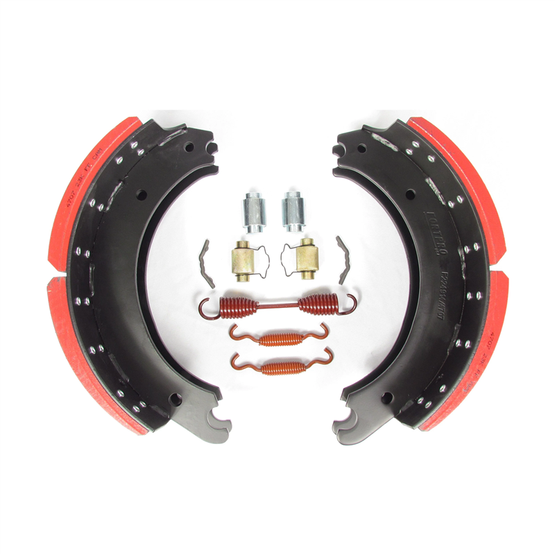 Complete brake shoe kit with hardware